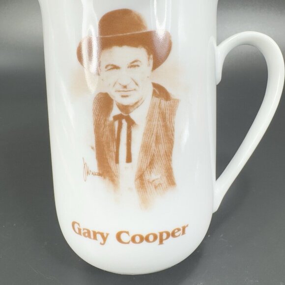 Vintage Hollywood Hall of Fame Museum Porcelain Coffee Mug Cup Gary Cooper VTG - Picture 5 of 12